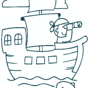 Раскраска Корабль Парусник