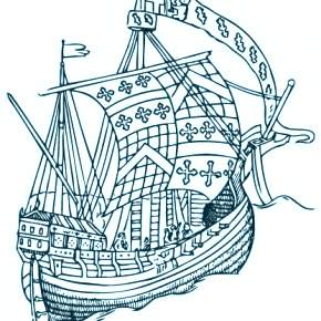 Раскраска Корабль Парусник