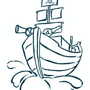 Раскраска Корабль Парусник