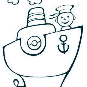 Раскраска Корабль Парусник