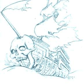 Раскраска Корабль Парусник