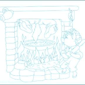 Раскраска Три поросенка Раскраска Три поросенка