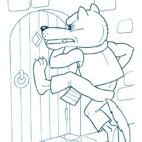 Раскраска Три поросенка Раскраска Три поросенка