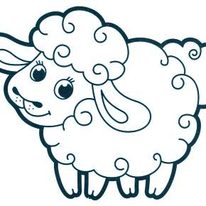 Раскраска Овечка Раскраска Овечка