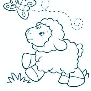 Раскраска Овечка Раскраска Овечка