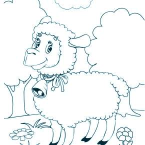Раскраска Овечка Раскраска Овечка