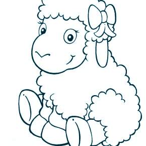 Раскраска Овечка Раскраска Овечка