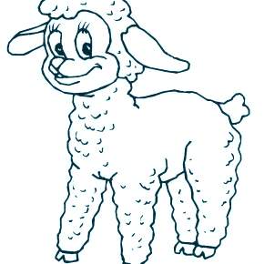 Раскраска Овечка Раскраска Овечка