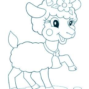 Раскраска Овечка Раскраска Овечка