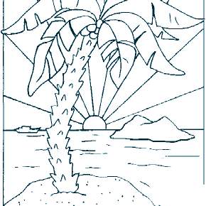 Раскраска Пальма