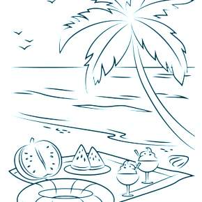 Раскраска Пальма