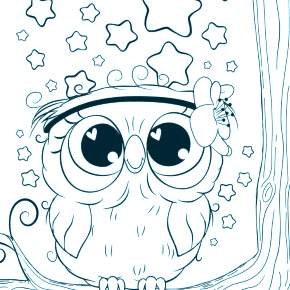 Раскраска Сова Раскраска Сова