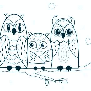 Раскраска Сова Раскраска Сова
