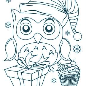 Раскраска Сова Раскраска Сова