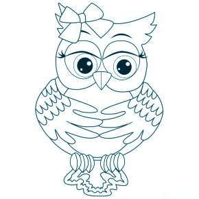 Раскраска Сова Раскраска Сова