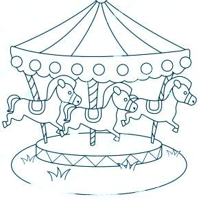 Раскраска Карусель Раскраска Карусель