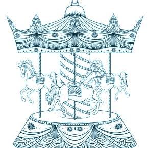 Раскраска Карусель Раскраска Карусель