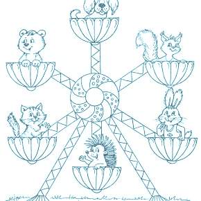 Раскраска Карусель Раскраска Карусель