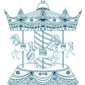 Раскраска Карусель Раскраска Карусель