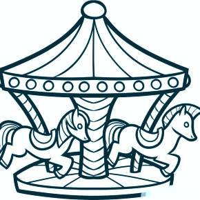 Раскраска Карусель Раскраска Карусель