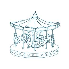 Раскраска Карусель Раскраска Карусель