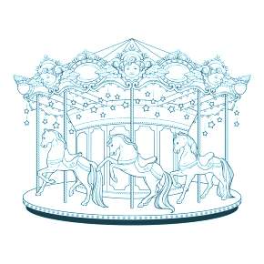 Раскраска Карусель Раскраска Карусель