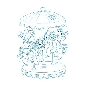 Раскраска Карусель Раскраска Карусель