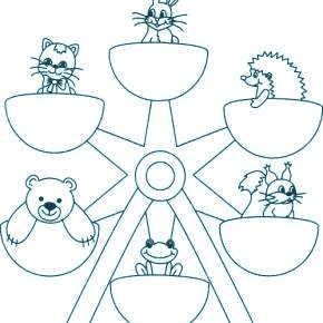 Раскраска Карусель Раскраска Карусель