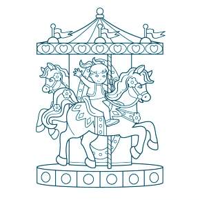 Раскраска Карусель Раскраска Карусель