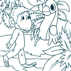 Раскраска 38 Попугаев Раскраска 38 Попугаев