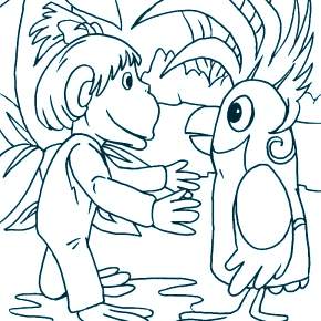 Раскраска 38 Попугаев Раскраска 38 Попугаев