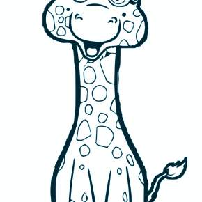 Раскраска Жирафа