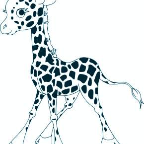 Раскраска Жирафа