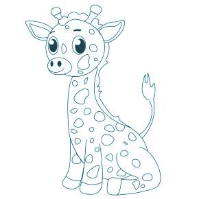 Раскраска Жирафа
