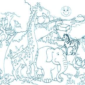 Раскраска Жирафа