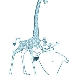 Раскраска Жирафа