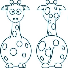 Раскраска Жирафа
