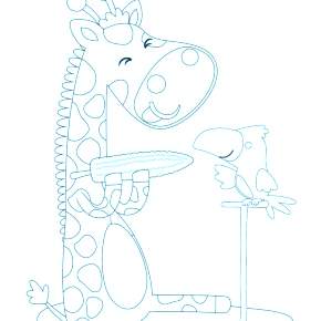 Раскраска Жирафа