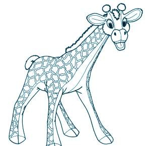 Раскраска Жирафа