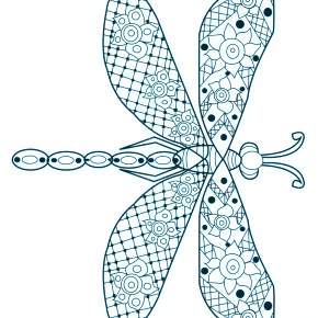 Раскраска Стрекоза