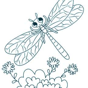 Раскраска Стрекоза
