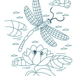 Раскраска Стрекоза