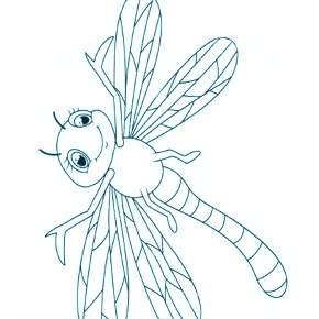 Раскраска Стрекоза