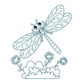 Раскраска Стрекоза