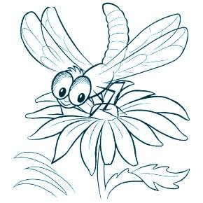 Раскраска Стрекоза