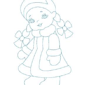 Раскраска Снегурочка Раскраска Снегурочка