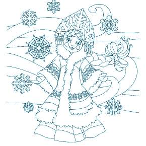 Раскраска Снегурочка Раскраска Снегурочка