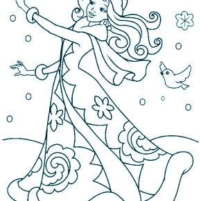 Раскраска Снегурочка Раскраска Снегурочка