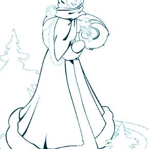 Раскраска Снегурочка Раскраска Снегурочка