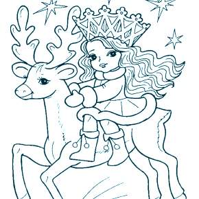Раскраска Снегурочка Раскраска Снегурочка